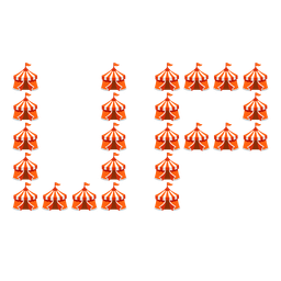 UP! button and circus tent