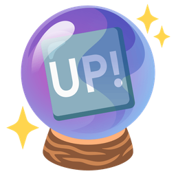 UP! button and crystal ball