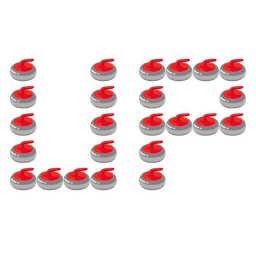 UP! button and curling stone