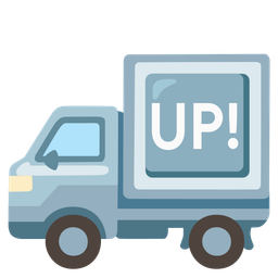 UP! button and delivery truck