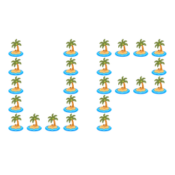 UP! button and desert island