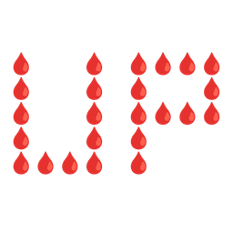 UP! button and drop of blood