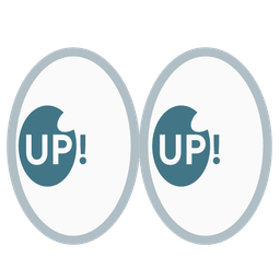 UP! button and eyes