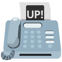 UP! button and fax machine