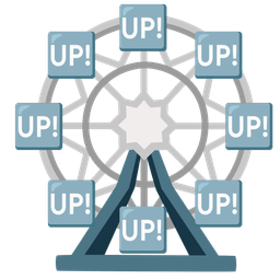 UP! button and ferris wheel