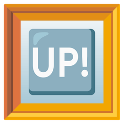 UP! button and framed picture