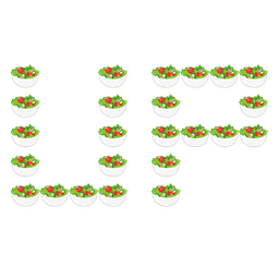 UP! button and green salad