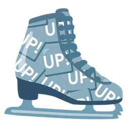 UP! button and ice skate