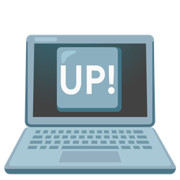 UP! button and laptop