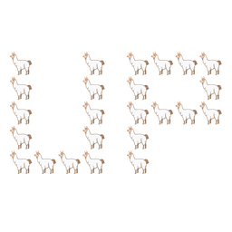 UP! button and llama