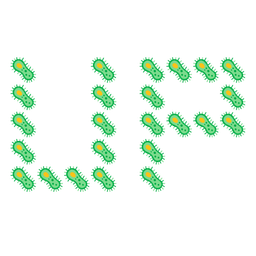 UP! button and microbe