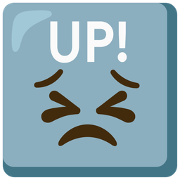 UP! button and persevering face