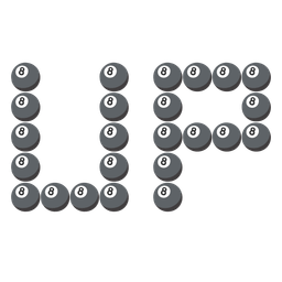 UP! button and pool 8 ball