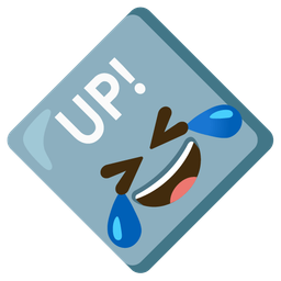 UP! button and Rolling on the floor laughing