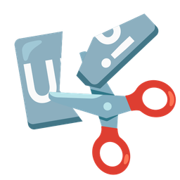 UP! button and scissors