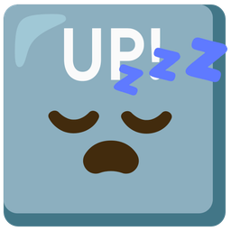 UP! button and sleeping face