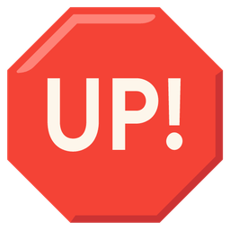 UP! button and stop sign