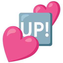 UP! button and two hearts