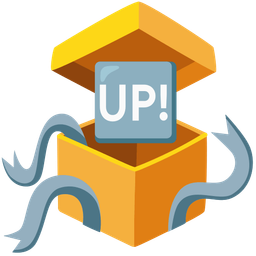 UP! button and wrapped gift