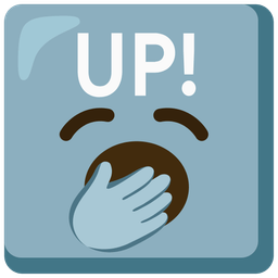 UP! button and yawning face