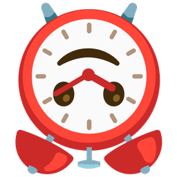 upside-down face and alarm clock