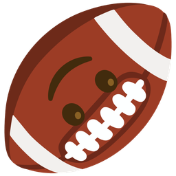 upside-down face and american football