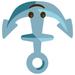 upside-down face and anchor