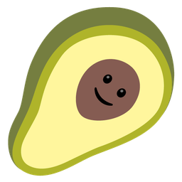 upside-down face and avocado