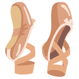 upside-down face and ballet shoes