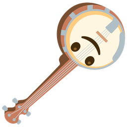 upside-down face and banjo