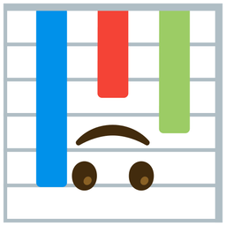 upside-down face and bar chart