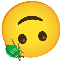 upside-down face and beetle