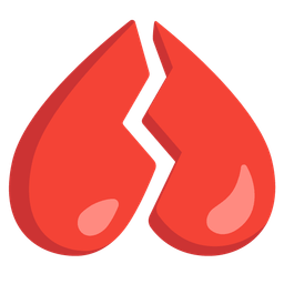 upside-down face and broken heart