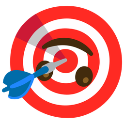 upside-down face and bullseye