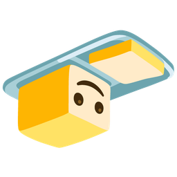 upside-down face and butter