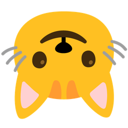 upside-down face and cat face