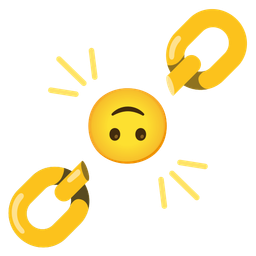 upside-down face and chains