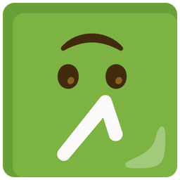 upside-down face and check mark button