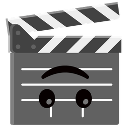upside-down face and clapper board