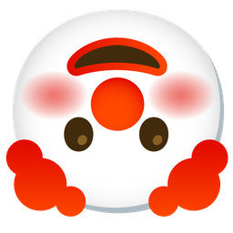 upside-down face and clown face