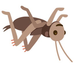 upside-down face and cricket