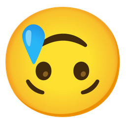 upside-down face and crying face