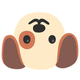 upside-down face and dog face