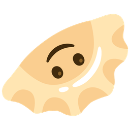 upside-down face and dumpling