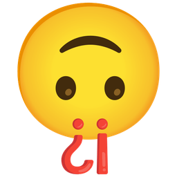 upside-down face and exclamation question mark