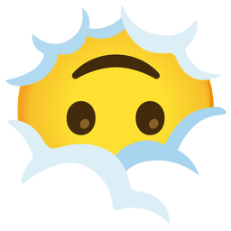 upside-down face and face in clouds