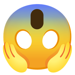 upside-down face and face screaming in fear