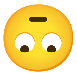 upside-down face and face with rolling eyes