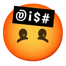 upside-down face and face with symbols on mouth