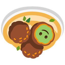 upside-down face and falafel